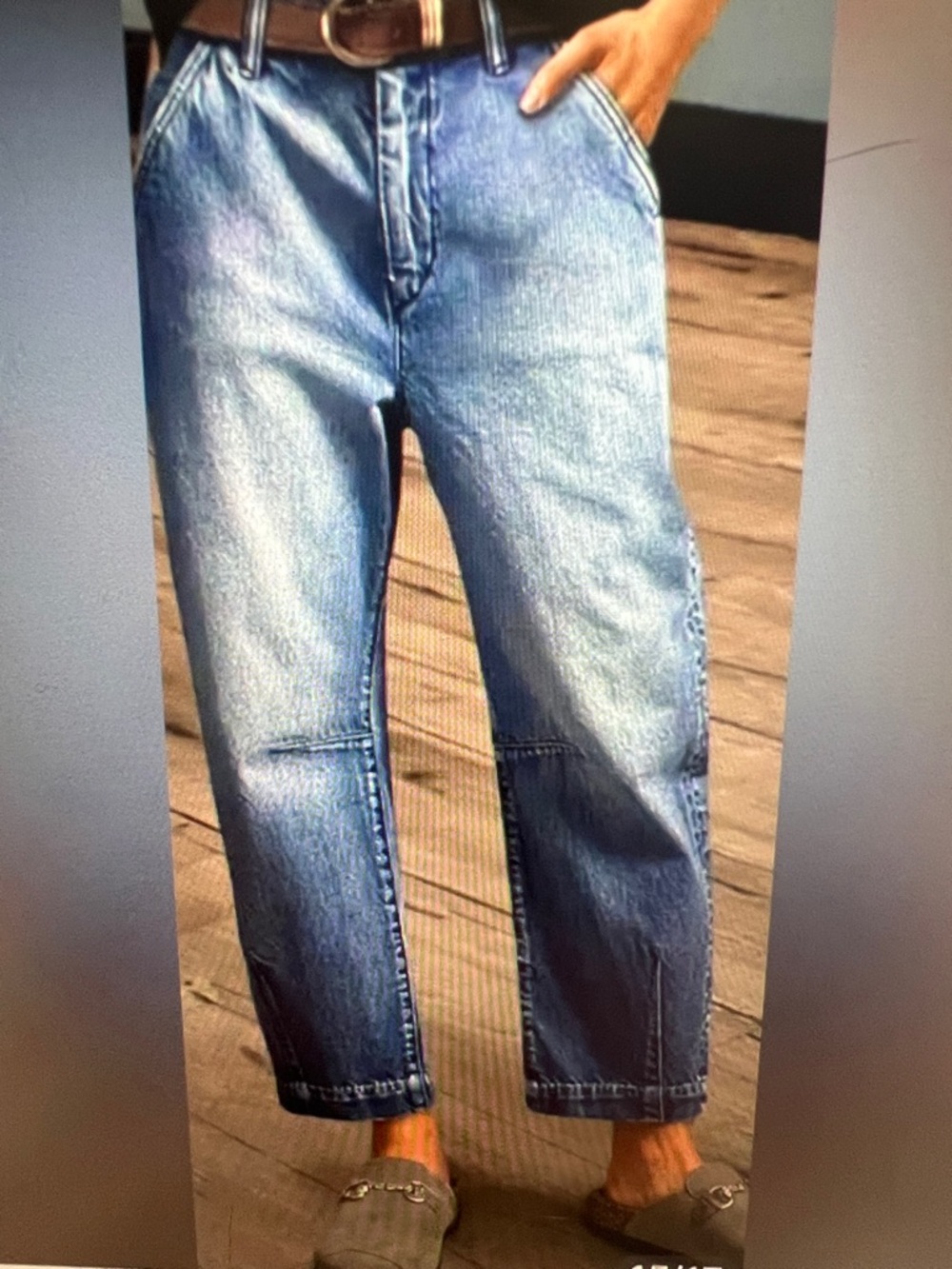 Flamingals light wash, stitch, detail, midrise barrel leg jeans 2XL 14/16